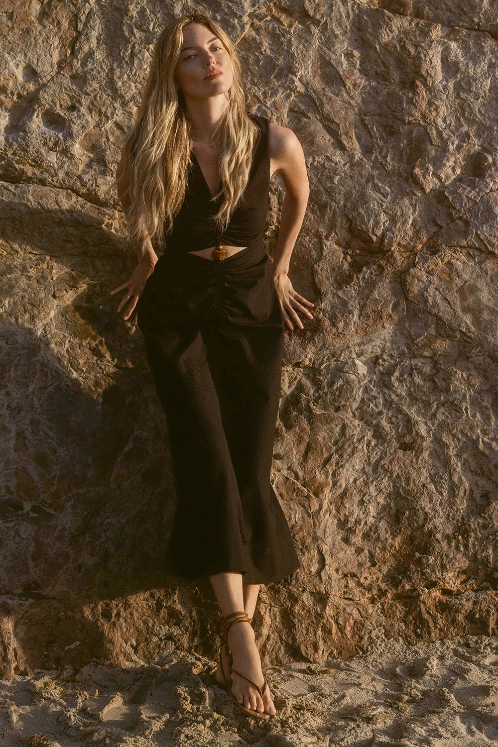 Marisabel Cutout Midi Dress in Black