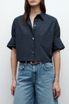 Next Ex Shirt in Superfine Cotton Midnight