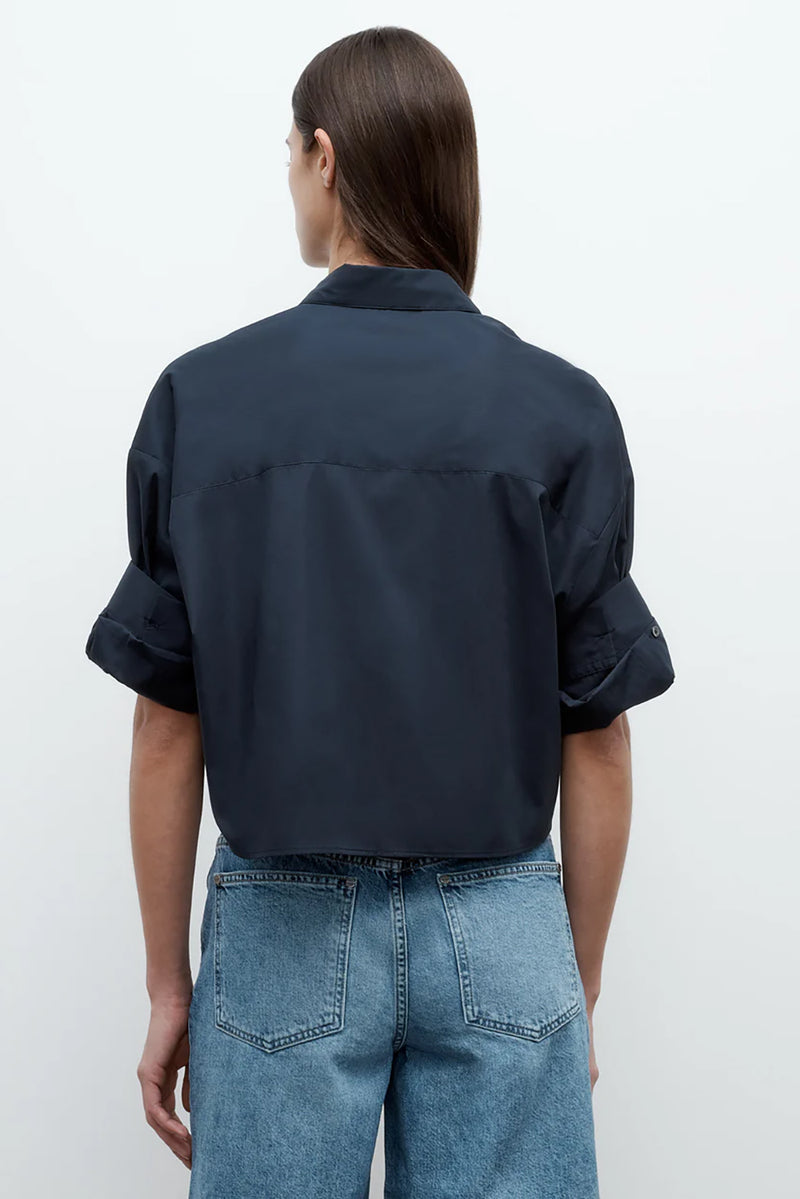 Next Ex Shirt in Superfine Cotton Midnight