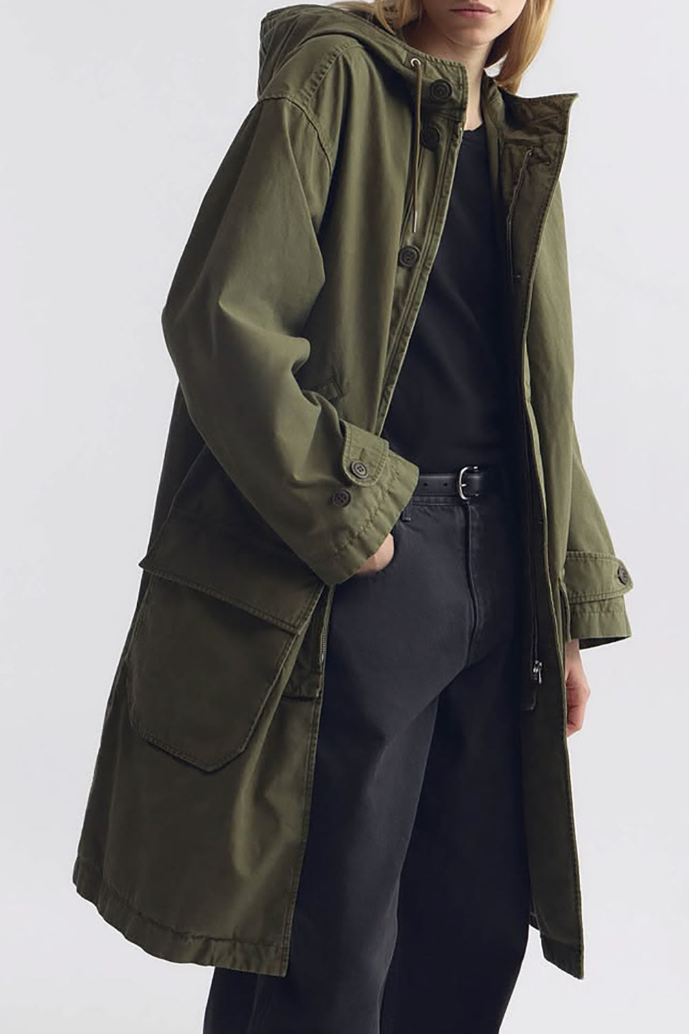Delmar Cotton Parka in Dark Laurel