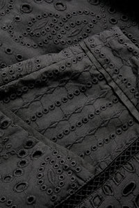 Fabian Eyelet Short in Black