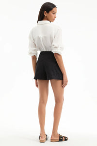 Fabian Eyelet Short in Black