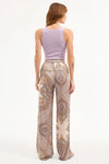 Grigore Silk Pant in Stone Khaki Multi