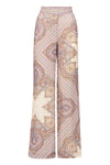 Grigore Silk Pant in Stone Khaki Multi