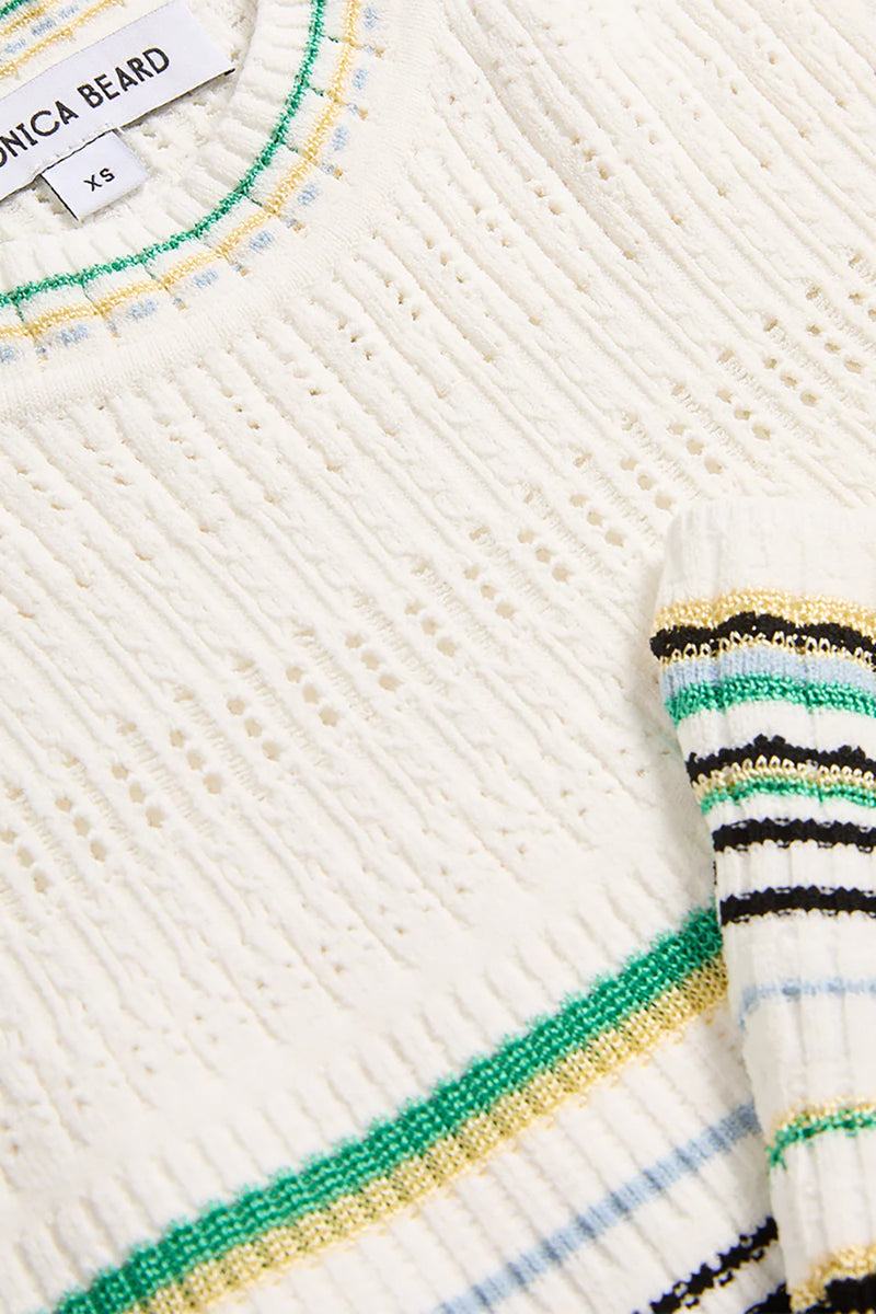 Dawna Knit Maxi Dress in Off-White Multi