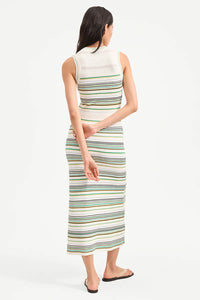 Dawna Knit Maxi Dress in Off-White Multi