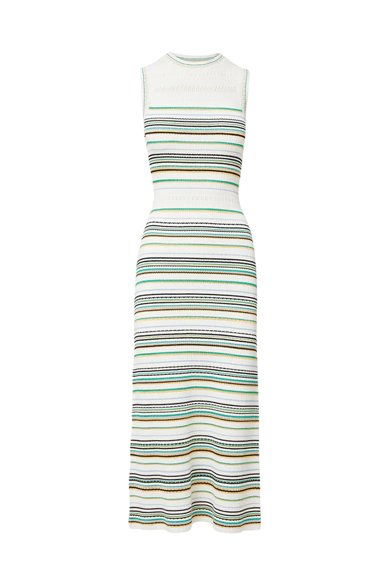 Dawna Knit Maxi Dress in Off-White Multi