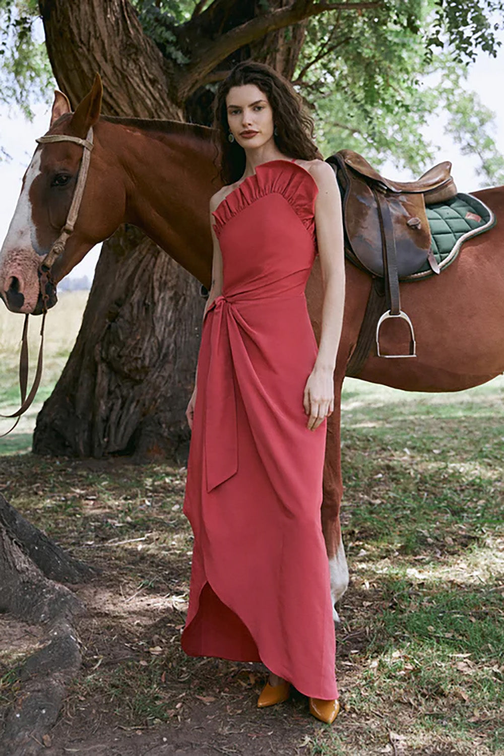 Charlotte Gown in Coral