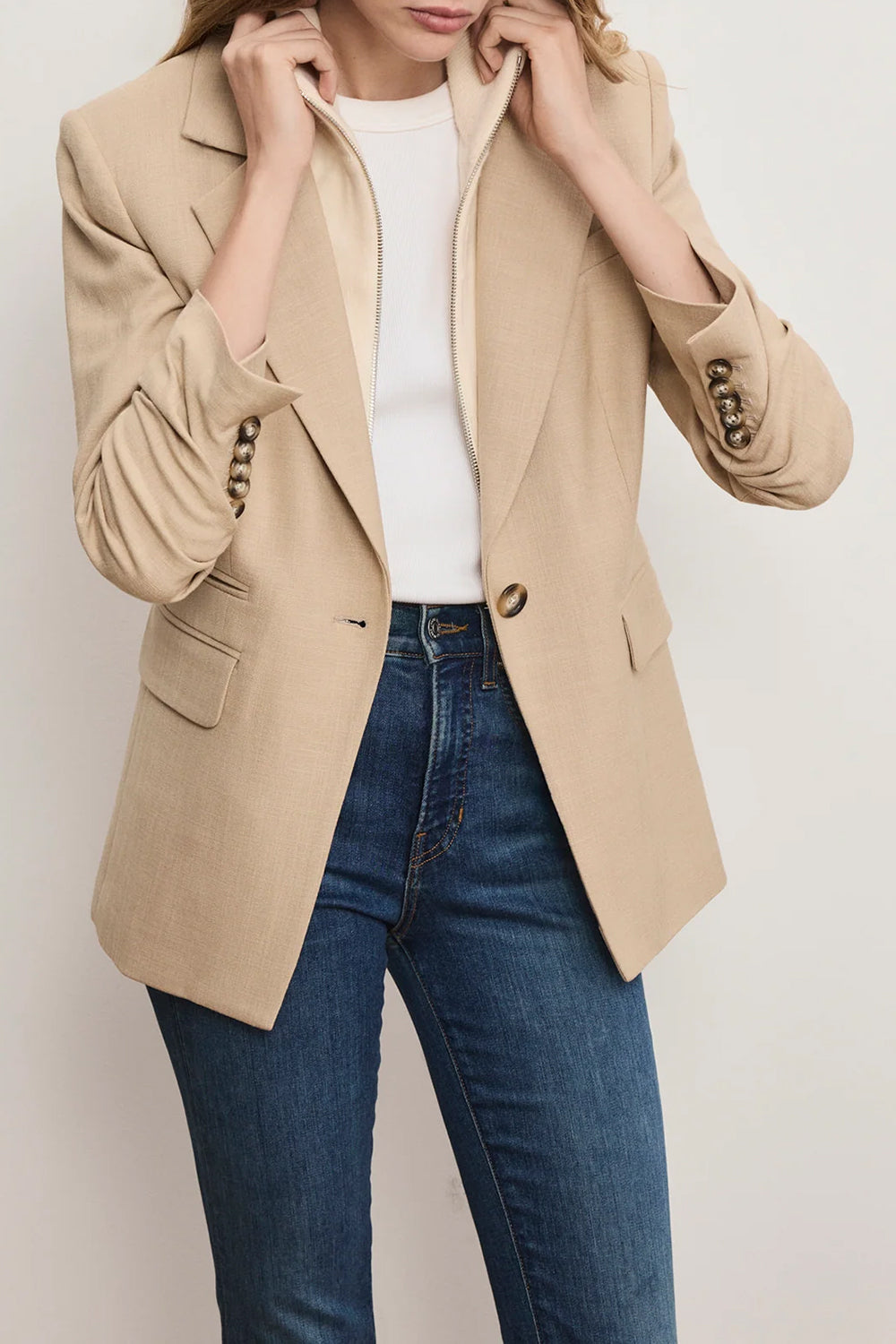 Battista Dickey Jacket in Stone Khaki