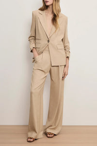 Marbeau Wide-Leg Pant in Stone Khaki