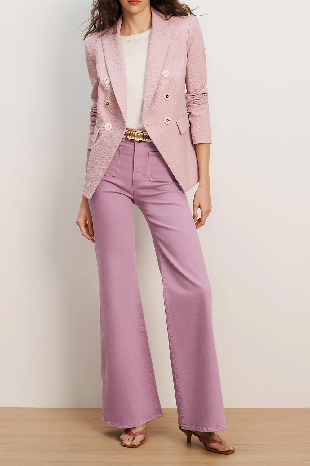 Miller Seersucker Dickey Jacket in Pale Orchid Haze