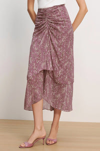 Sira Floral Midi Skirt in Orchid Haze Multi
