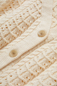 Leonora Pointelle Tank Top in Ecru