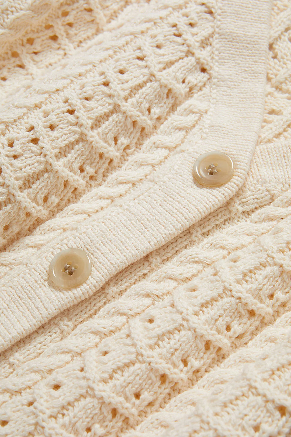 Leonora Pointelle Tank Top in Ecru