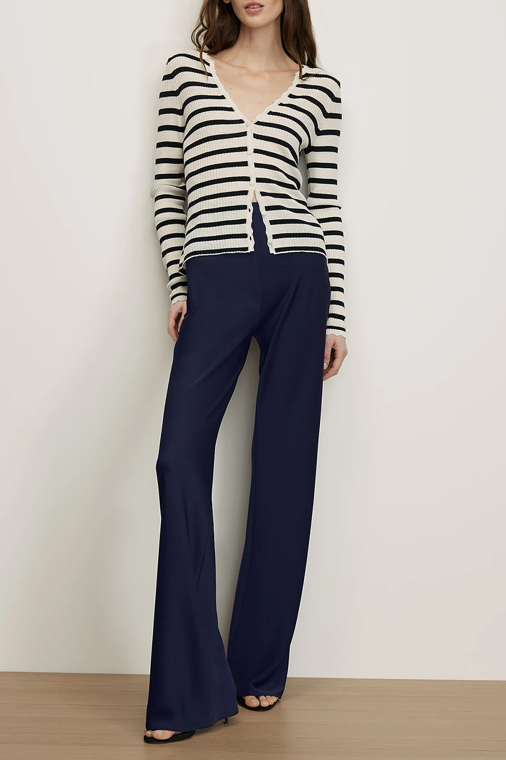 Braddock Wide-Leg Pant in Navy