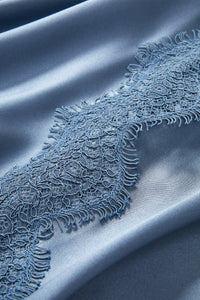 Vernon Lace Maxi Dress in Blue Steel