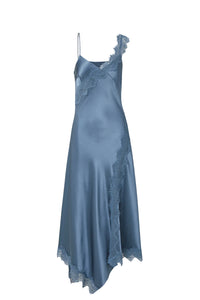 Vernon Lace Maxi Dress in Blue Steel