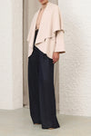 Rebellion Tie Neck Cape in Cream