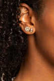 GOLD & DIAMOND SMALL HAPPY FACE STUD SINGLE