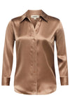 Dani Silk Blouse in Cinnamon Swirl