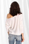 Cashmere Off The Shoulder Top in White