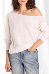 Cashmere Off The Shoulder Top in White