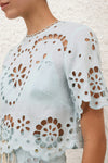Awaken Embroidered Bodice in Mint