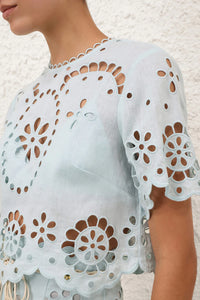 Awaken Embroidered Bodice in Mint