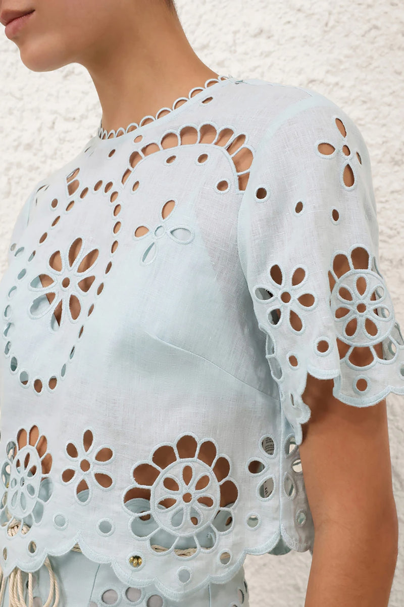 Awaken Embroidered Bodice in Mint