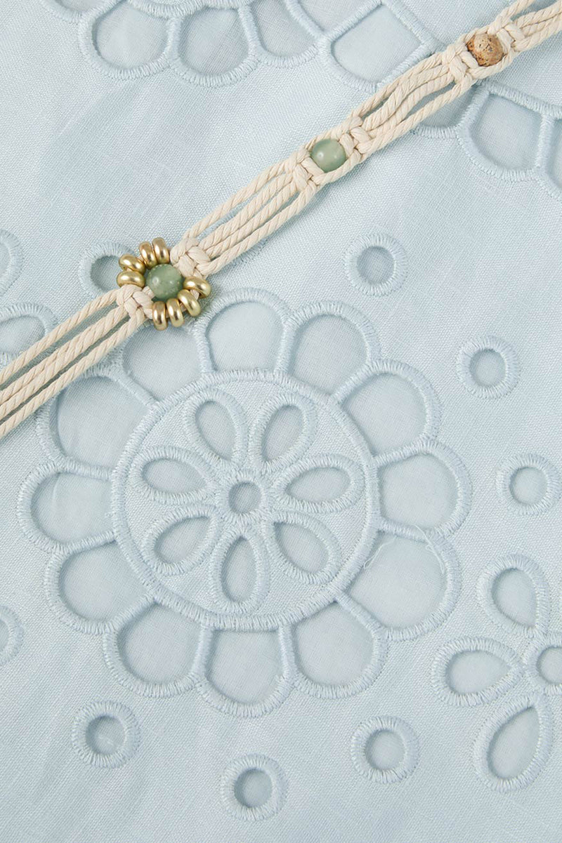 Awaken Embroidered Skirt in Mint