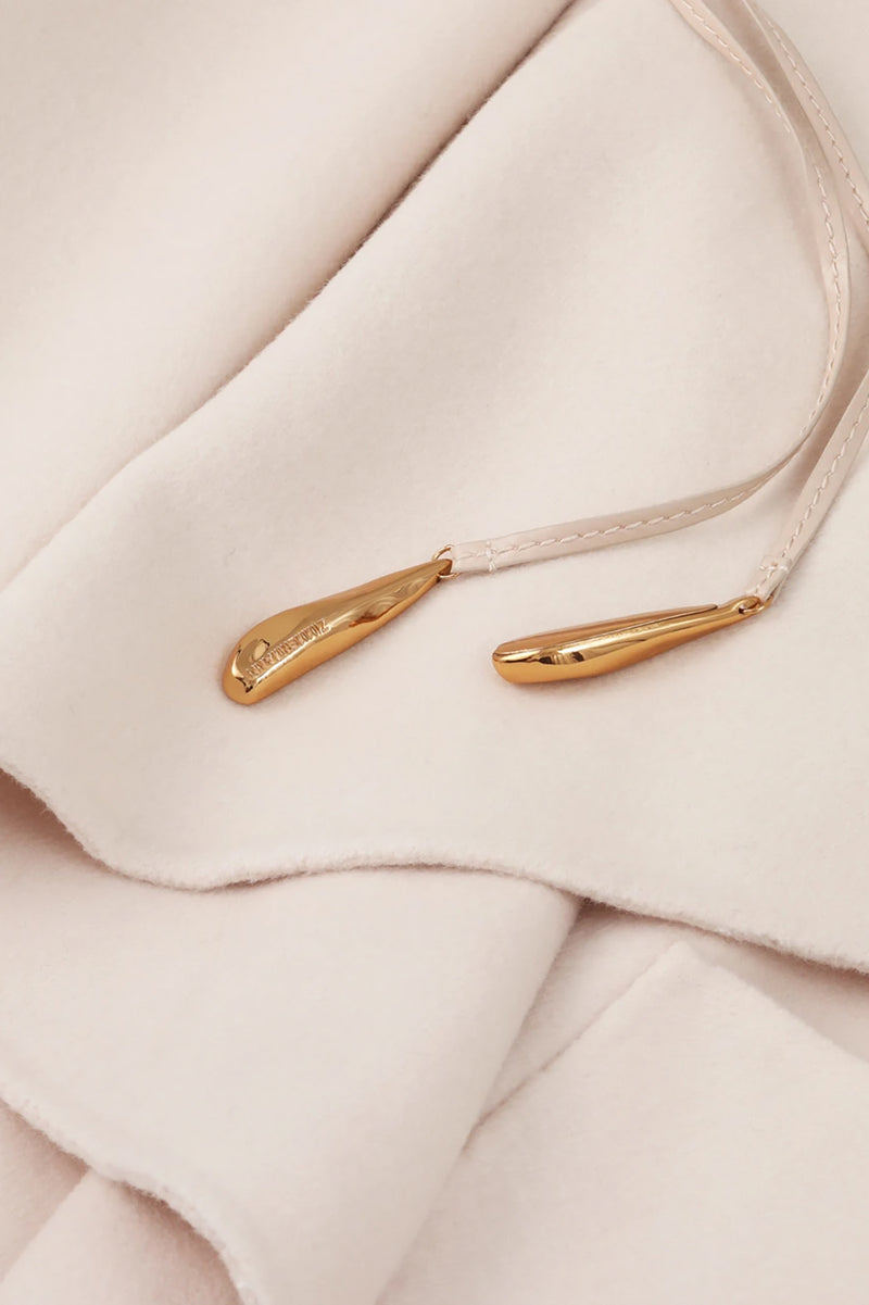 Rebellion Tie Neck Cape in Cream