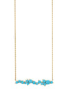 GOLD & TURQUOISE COCKTAIL BAR NECKLACE