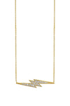 GOLD & DIAMOND LARGE LIGHTNING BOLT NECKLACE