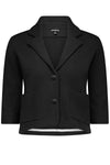 Cotton Blend Shrunken Blazer in Black