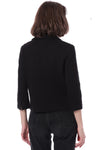 Cotton Blend Shrunken Blazer in Black