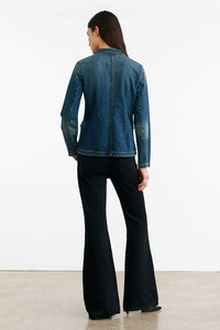 ELTON DENIM BLAZER IN SIMON WASH