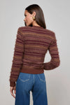 Ariadne Cardigan in Natural Mauve Multi