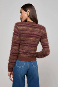 Ariadne Cardigan in Natural Mauve Multi