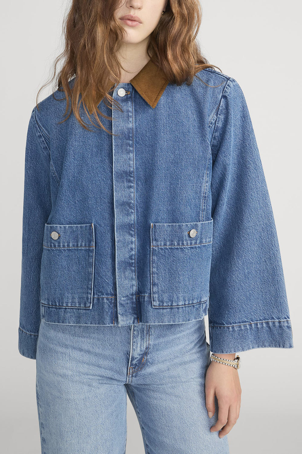 The Mini Denim Swing Jacket in Sonic