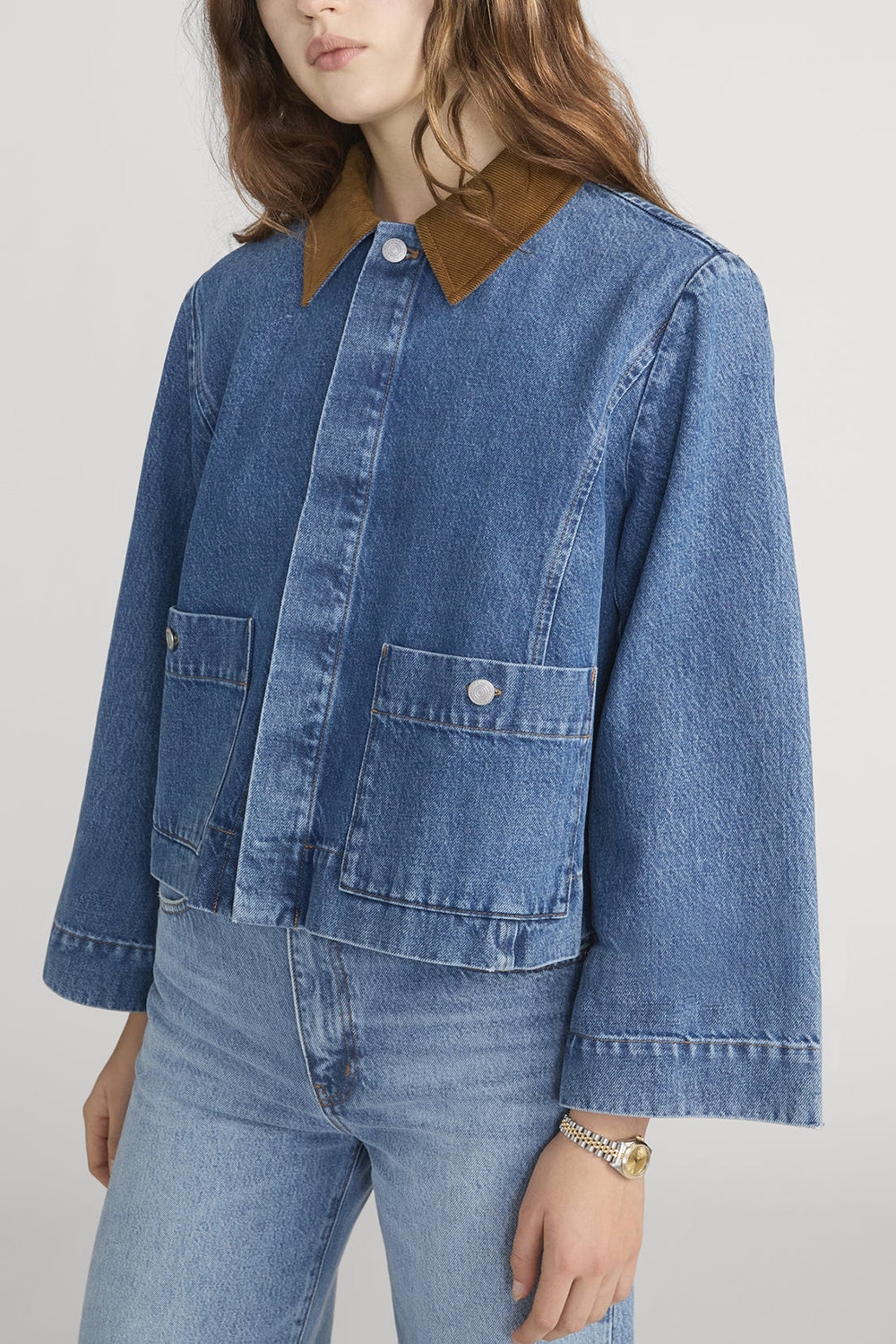 The Mini Denim Swing Jacket in Sonic