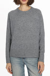 Cashmere Raglan Pullover with Fashioning in Grey Shadow