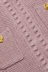 Delilah Cropped Cardigan in Light Mauve Gold