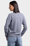 Cashmere 12 Gauge V-Neck Cardigan in Grey Shadow