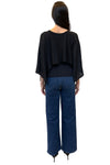 Layered Caplet Top in Black