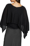 Layered Caplet Top in Black