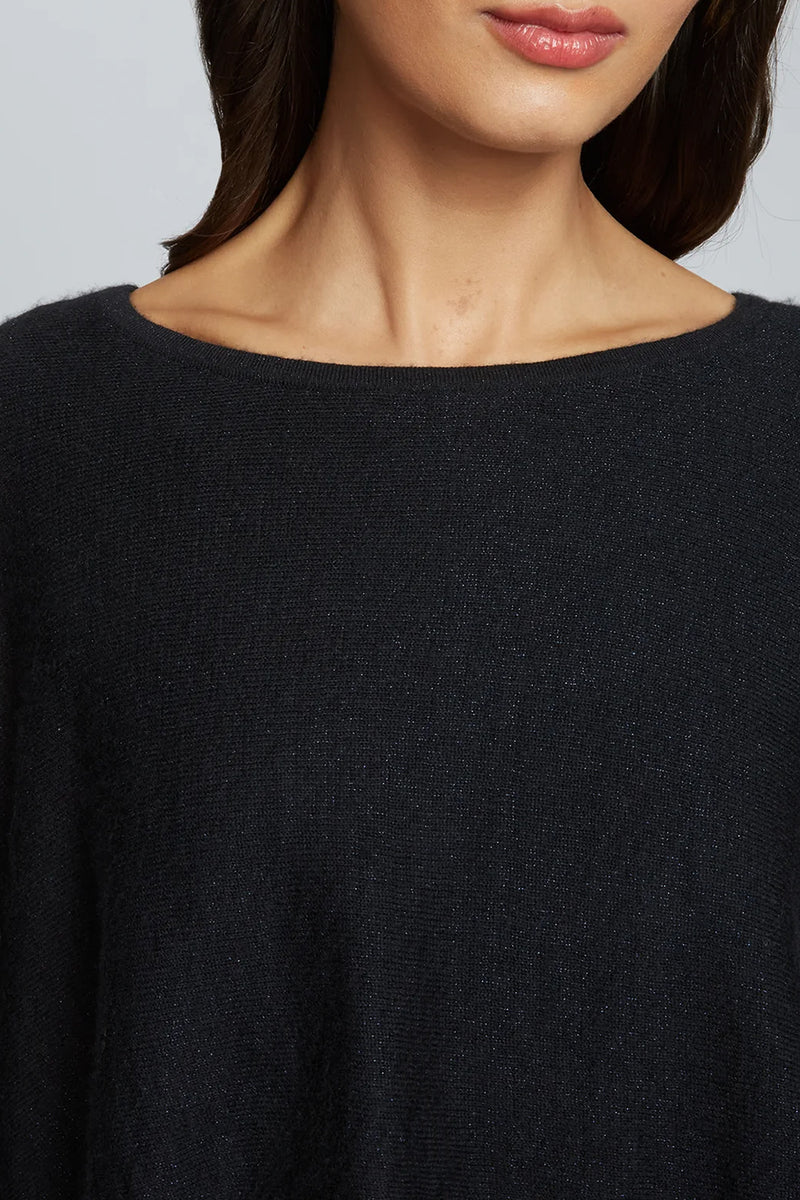 Layered Caplet Top in Black