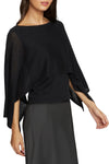 Layered Caplet Top in Black