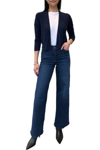 Easy Crop Cardi in Peacoat