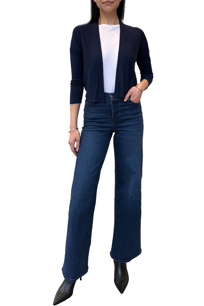 Easy Crop Cardi in Peacoat