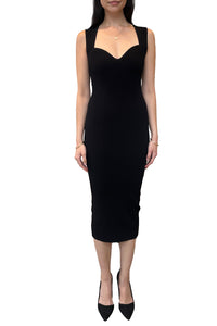 Corset Detail Dress in Black